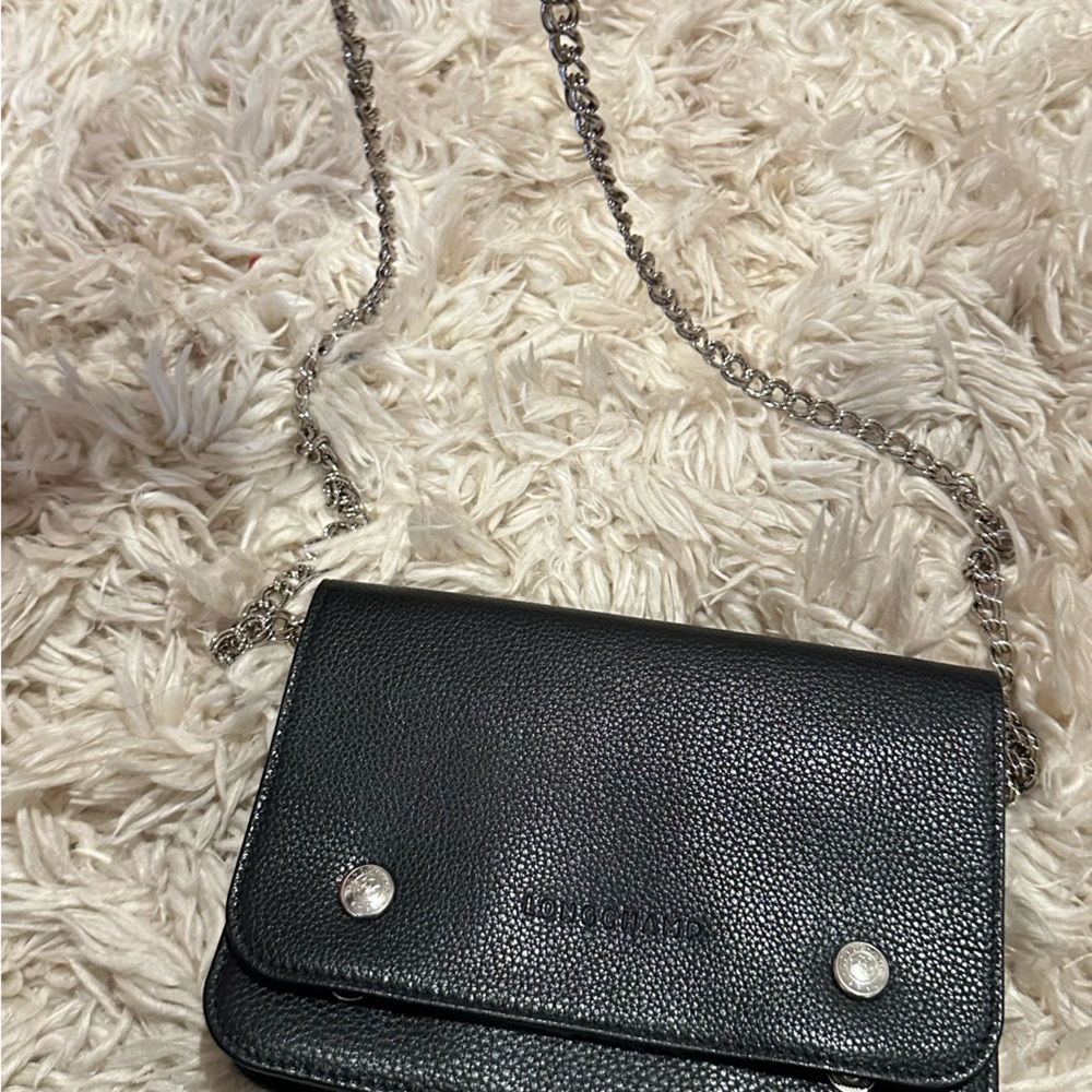 Longchamp Black Chain Shoulder Bag wallet